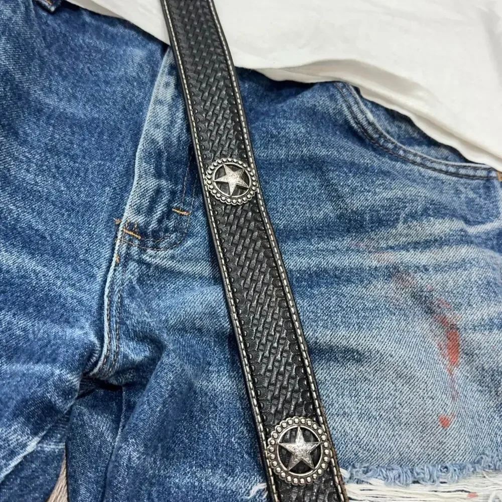 Vintage western leather belt black